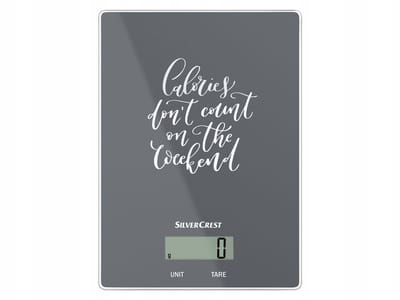Silvercrest Digitale Keukenweegschaal - Zwart - Tot 5 kg - LCD Display - Automatische Uitschakeling - Precisie tot 1 g - Inclusief Batterijen - Met Tarrafunctie - Vloeistofweergave in g en ml