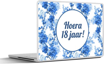 Laptop sticker - 12.3 inch - Jubileum - Quote - Bloem - 30x22cm - Laptopstickers - Laptop skin - Cover