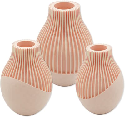Ayra organische vaas – Decoratieve vaas - Beige - 3d geprinte vaas – geschikt voor droogbloemen - 20CM
