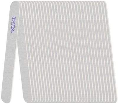 Set van 24 Dubbelzijdige Houten Nagelvijlen 180/240 Grit voor Professionele Manicure en Pedicure