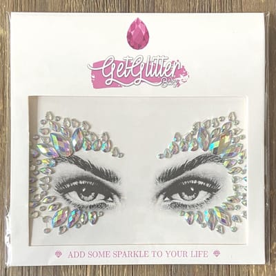 GetGlitterBaby® - Glitter Face Jewels / Festival Glitters / Strass Glitter Steentjes / Plak Diamantjes voor Gezicht / Rhinestones - Zilver / Diamond