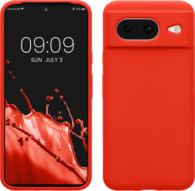 kwmobile telefoonhoesje geschikt voor Google Pixel 8 - Hoesje met siliconen coating - Smartphone case in mandarijn oranje