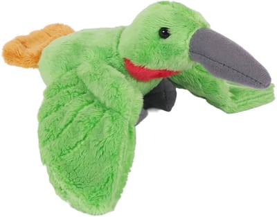 Pia Soft Toys Knuffeldier Kolibri vogel - zachte pluche stof - lichtgroen - kwaliteit knuffels - 10 cm - Tropische vogels