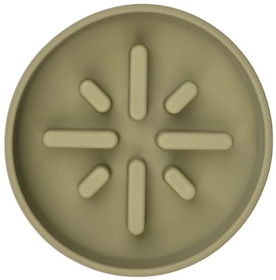 51 Degrees North Sili Slow Feeder Khaki – Anti Schrokbak Hond – Siliconen Voerbak – Langzaam Eten – Gezonde Spijsvertering - 1400 ml