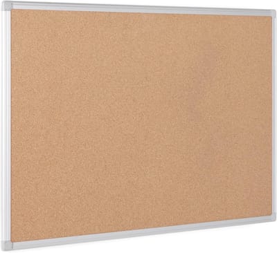 Stunq® Milieuvriendelijke Korken Prikbord met Aluminium Rand en Natuurlijke Korkoppervlak 90x60 cm