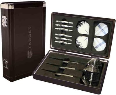 Darttas - Dartkoker Darts - Darts Opbergen - Aluminium Constructie - 17.5 x 10.5 x 4 cm - Zwart