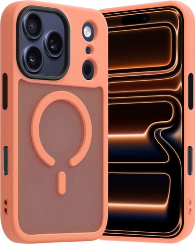 Hoes - Geschikt voor iPhone 17 Pro / 18 Pro - Magsafe Compatible - Sterk & Shockproof - Back Cover - Shock Proof Case - Telefoon Hoesje Shockproof - Perzik