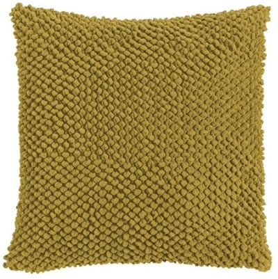 Linen & More Jumbo dots dark khaki sierkussen 45x45 cm