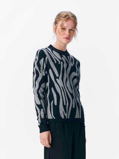 OBJRAY L/S KNIT PULLOVER AOP NOOS
