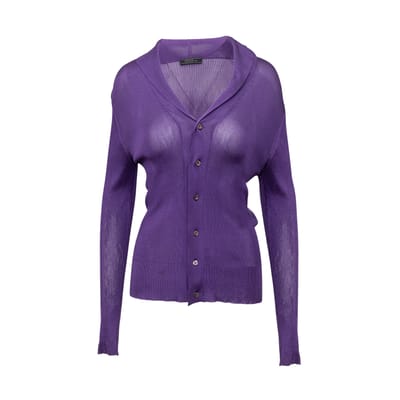 Prada zijden top met ribbels - jaren '10