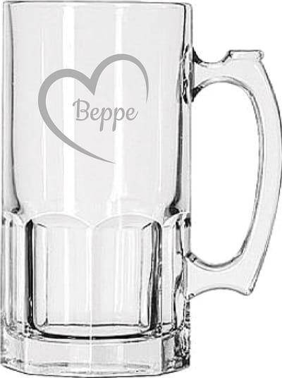 Gegraveerde Bierpul 1ltr Beppe mei hert