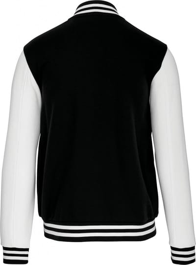 Kariban College jacket unisex K497 - Black / White - 3XL