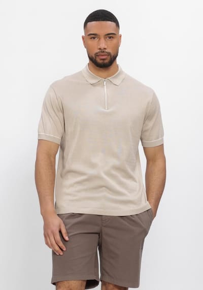 STEFANO LAURAN Polo Bastian Heren - Polo shirt - Beige - Maat L