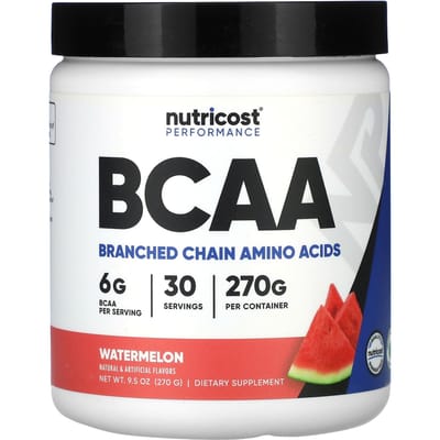 Nutricost, Performance Athlétique, BCAA, Pastèque, 9.5 oz (270g)