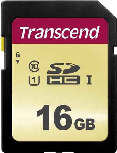 Transcend Premium 500S SDHC-kaart 16 GB Class 10, UHS-I, UHS-Class 1