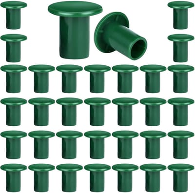 Plantsteun Stokdoppen - Rietstok Beschermers - Veilig Tuinieren - Voorkomt Waterschade - 48 stuks - Groen