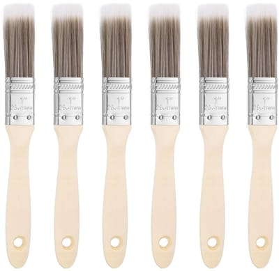 NTHProducts - Kwasten voor Schilderen - Verfkwasten Set - Stevige Houten Handgreep - 6 Stuks - Ideaal voor DIY en Meubelverf - Natuurlijk en Duurzaam