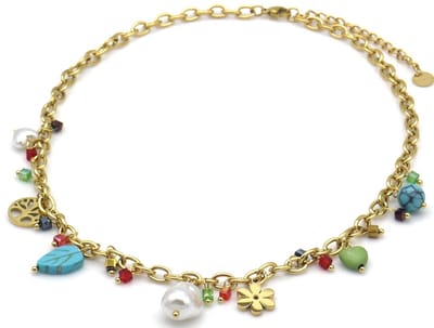 RVS Ketting met bedels – 40-45cm – Tijdloos Cadeau voor Dames