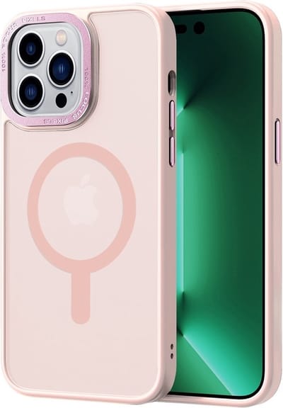 Cityhoesje – iPhone 16 Pro Max – Backcover - hoesje - Magsafe - Roze
