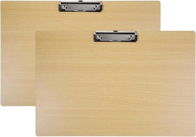 Clipboard Set van 2, Houten Clipboard 38 x 43 cm, Ideaal voor Schrijven en Tekeningen, Perfect voor Kunstenaars en Kantoorgebruik