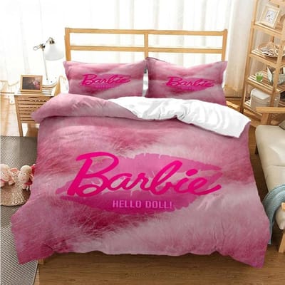 Barbie Cartoon Anime Schattig Alle Seizoenen Dekbedovertrek Dekbed Beddengoed Set Zacht Dekbedovertrek en Kussensloop Eenpersoons/Tweepersoons/Queen/King 70x130cm 2pcs