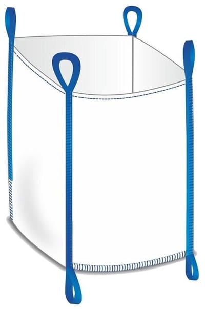 Big bag 1000 kg, open bovenkant, 90x90x90 cm, met 2 lussen onderaan