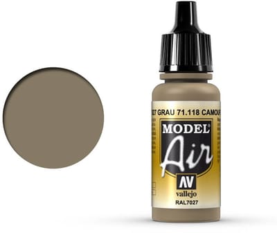Vallejo Hobbyverf Acrylverf - 71118 Model Air Camouflage Grey - Acryl Verf flesje - 17 ml