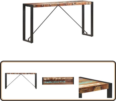 vidaXL - Wandtafel - 150x35x76 - cm - massief - gerecycled - hout