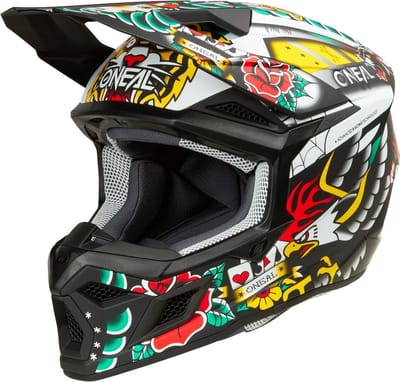 O'NEAL 3SRS Inked Multicolour Crosshelm - Helm