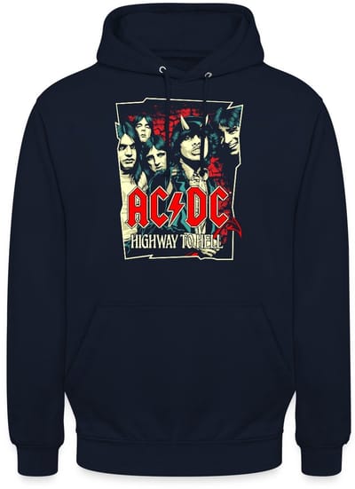 AC/DC Logo En Band Highway To Hell Album Hoodie Unisex