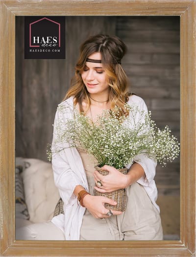 HAES DECO - Houten Fotolijst Nancy Vintage Bruin voor 1 foto formaat 20x30 - SP10230