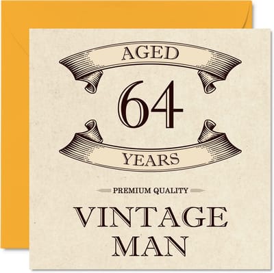 Grappige 64e Verjaardagskaart voor Man - Leuk Wenskaart 64 Jaar voor Vader, Opa of Vriend
