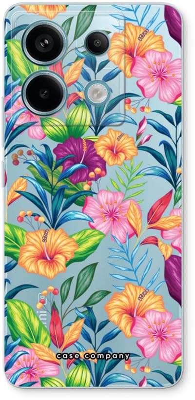 Case Company® - Hoesje geschikt voor Xiaomi Poco X6 hoesje - Tropisch 2 - Soft Cover Telefoonhoesje - Bescherming aan alle Kanten en Schermrand