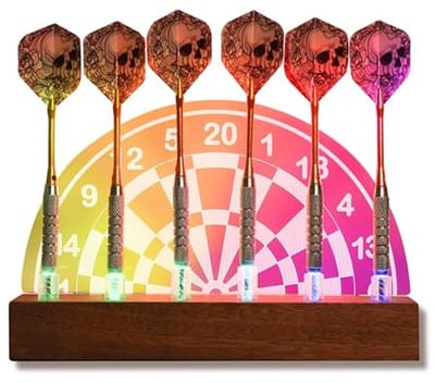 LED Dart Stand - Multi-Coloured Desktop Dart Holder voor Gamer Kamers en Cadeaus