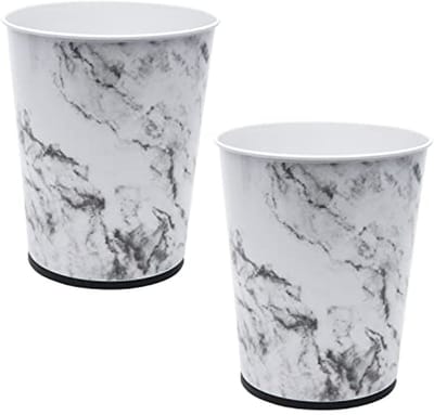 Kleine ronde afvalbak van 5 liter | Set van 2 | Perfect voor badkamer, slaapkamer, keuken, kantoor en slaapzaal