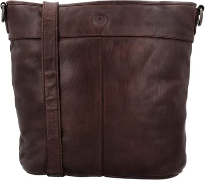 Hide & Stitches Paint Rock Schoudertas - Crossbody - Schouderband - Leer - Telefoonvak - Leren Dames Tas - Donkerbruin