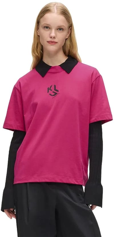 Karl Lagerfeld Jeans B1w17086 T-shirt Met Korte Mouwen Roze XS Vrouw