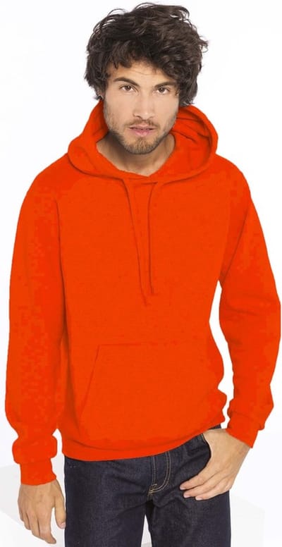 Oranje sweater/trui hoodie - voor heren - Holland feest kleding - Supporters/fan artikelen - capuchon L