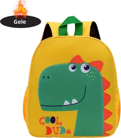 Livano Kinder Rugzak - Jongen - Meisje - Schooltas - Backpack - Gele Dino