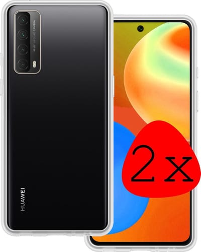 Hoesje 2 Stuks - Geschikt voor Huawei P smart 2021 - Sterk & Shockproof - Case Siliconen - Back Cover - Telefoon Hoes - Transparant