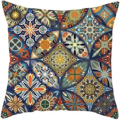 Mandala kussenhoes cirkels – DUBBELZIJDIG BEDRUKT - Soft Touch – 45x45 cm
