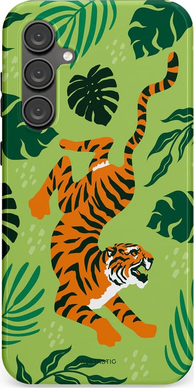 Casetastic Hoesje Geschikt voor Samsung S23 FE - Stijlvolle Beschermende Duo-layer Case - Tijgerwoud