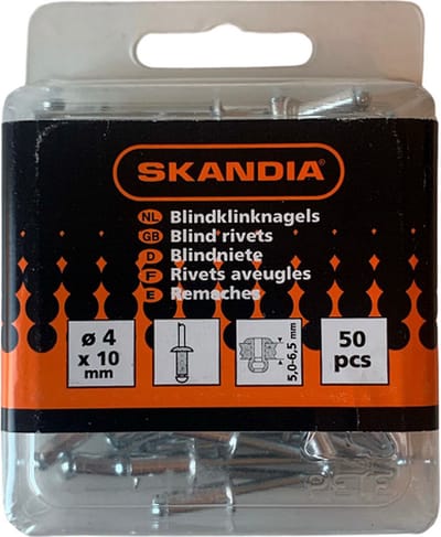 Skandia Blindklinknagels - 4 x 10 mm