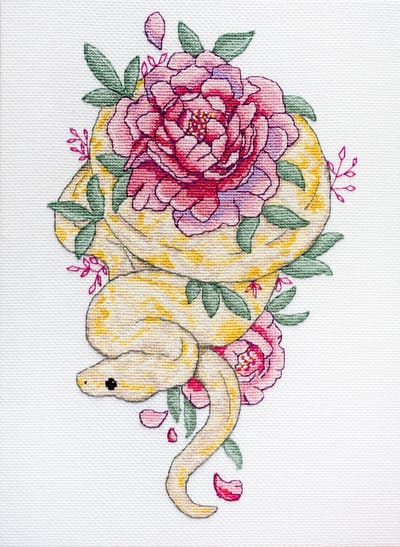 Borduurpakket ABRIS ART - Natural Grace - Natuurlijke Gratie - telpatroon 236