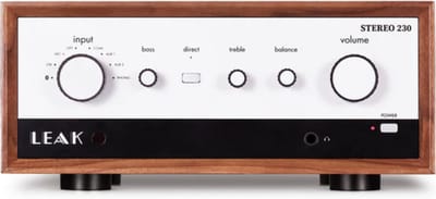 Leak Stereo 230 Versterker 2x115W - Krachtige Hi-Fi Prestaties - Kristalheldere Audio - Flexibele Connectiviteit - Walnoot