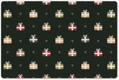 Placemats 45x30 cm - Placemat kunststof - 1 stuk - Illustratie - Cadeaus - Groen - Borden onderleggers - Decoratie voor op tafel - Keuken tafeldecoratie accessoires - Vinyl onderlegger - Tafelversiering