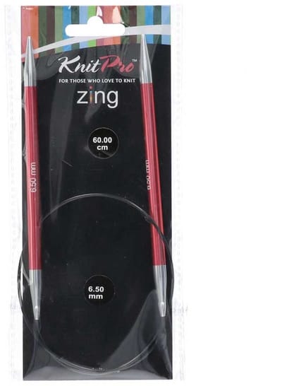 KnitPro Zing rondbreinaalden 60cm 6.50mm