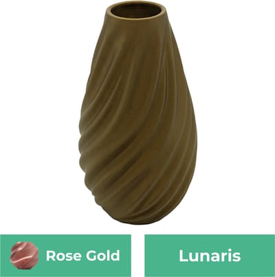 Lunaris moderne vaas – Decoratieve vaas - Rose Gold - 3d geprinte vaas – geschikt voor droogbloemen - 20CM