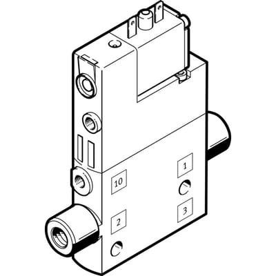 Festo 3/2 NC Monostabiele Lucht Magneetventiel M5 190L/Min - 196845