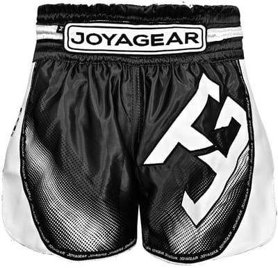 Joyagear Evolution Kickboksbroekje - Zwart/Wit (Beschikbaar in verschillende maten)
